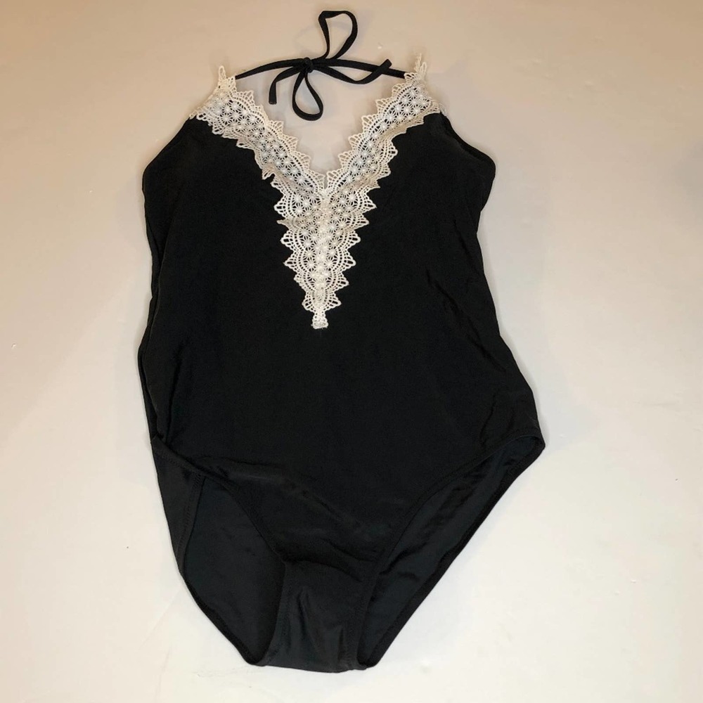 Unique & Classic Black & White Crochet One Piece